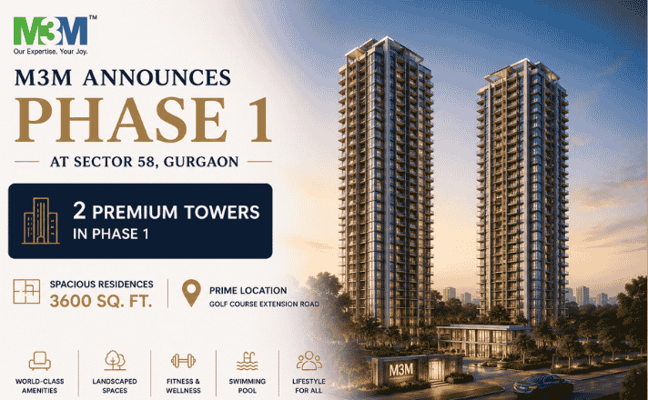 M3M to Introduce Premium Residences with 7 Iconic Towers at Sector 58 Gurgaon